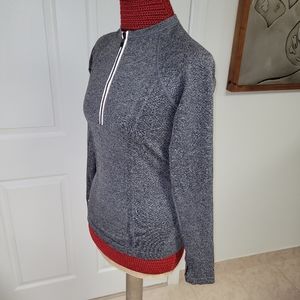 Athleta long sleeve athletic quarter zipper top, Size S